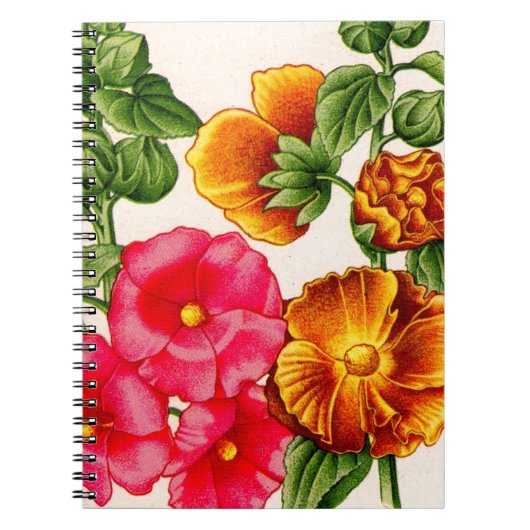 Carnet hollyhocks (Devant)