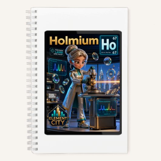 Carnet Holmium (Ho) – Atomique | Collection ATOMIVRA™ (Recto)