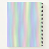 Carnet Hologramme arc-en-ciel doux | Spirale personnalisé (Dos)