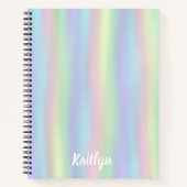 Carnet Hologramme arc-en-ciel doux | Spirale personnalisé (Devant)