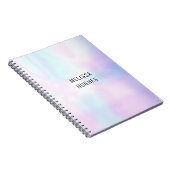 Carnet Holographie moderne simple personnalisée (Côté Droit)