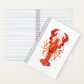 Carnet Homard polygonal rouge (À l'intérieur)