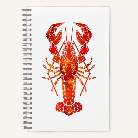 Carnet Homard polygonal rouge (Recto)