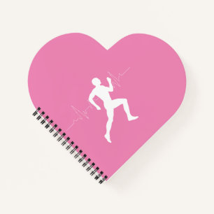 Carnet Homme coureurs Silhouette sur Arrière - plan rose