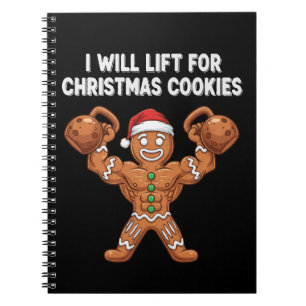 Carnet Homme en pain d'épices drôle qui soulève Cookies