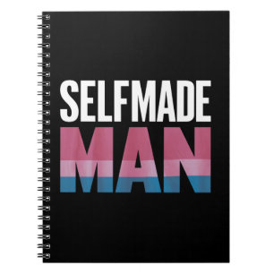 Carnet Homme fait par soi-même Transgenre Drapeau de fier
