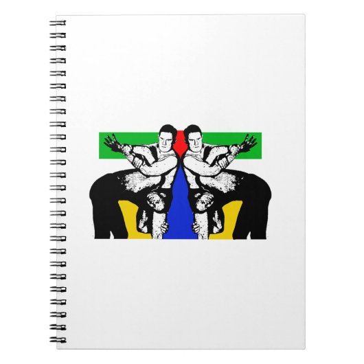 Carnet Hommes luttant (Devant)