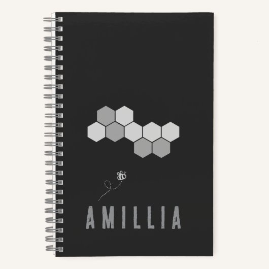 Carnet Honeypeb Bee Nom Typographie Design (Recto)