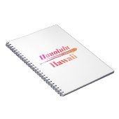 Carnet Honolulu Hawaii Low Poly (Côté Droit)