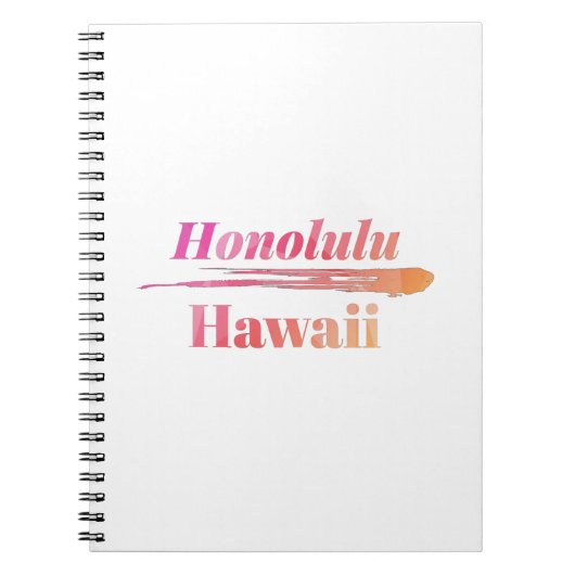 Carnet Honolulu Hawaii Low Poly (Devant)