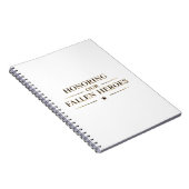 Carnet Honoring our fallen heroes / Cuaderno (Côté Droit)