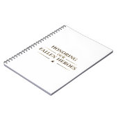 Carnet Honoring our fallen heroes / Cuaderno (Côté gauche)