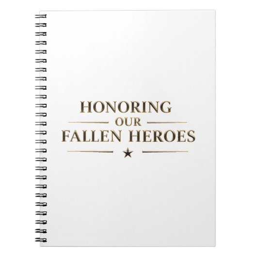 Carnet Honoring our fallen heroes / Cuaderno (Devant)