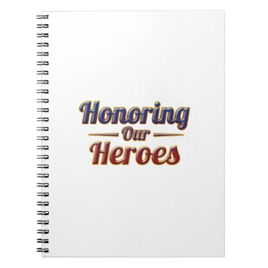Carnet  Honoring Our Heroes / Cuaderno (Devant)