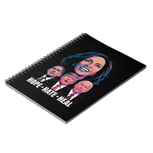 Carnet Hope Hate Heal Rise Kamala 2024 (Côté gauche)