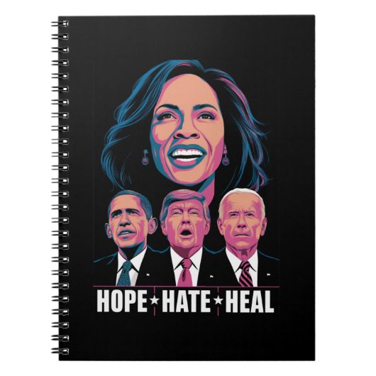 Carnet Hope Hate Heal Rise Kamala 2024 (Devant)