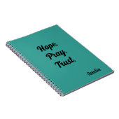 Carnet Hope Pray Trust personnalisé (Côté Droit)