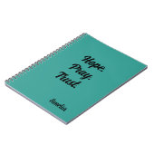 Carnet Hope Pray Trust personnalisé (Côté gauche)