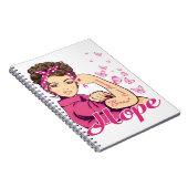 Carnet Hope Rosie Riveter Sensibilisation au cancer du se (Côté Droit)