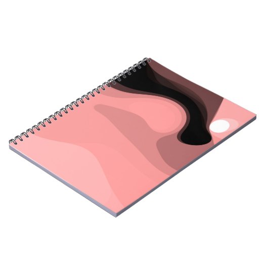 Carnet Horizon coucher de soleil : rose, noir et blanc Ab (Côté gauche)