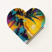 Carnet Horizon Doré – Coucher de Soleil Tropical Abstrait (Dos)
