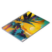 Carnet Horizon Doré – Coucher de Soleil Tropical Abstrait (Côté gauche)
