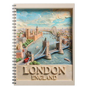 Carnet Horizon Texturé de Londres Angleterre Art de Voyag