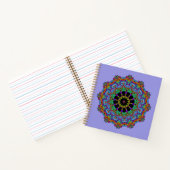 Carnet Horloge à main peinte Mandala 24 (Intérieur)