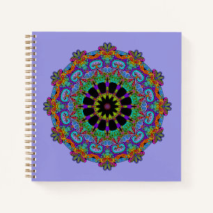 Carnet Horloge à main peinte Mandala 24