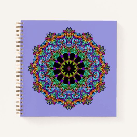 Carnet Horloge à main peinte Mandala 24 (Devant)
