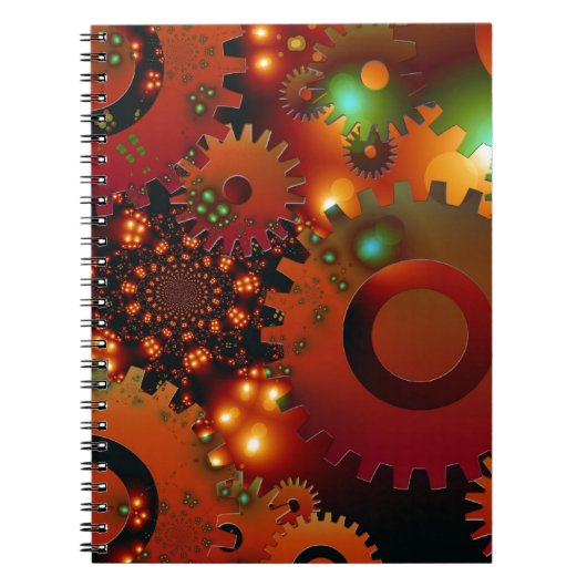 Carnet Horloge des engrenages Bureau Conception Art numér (Devant)
