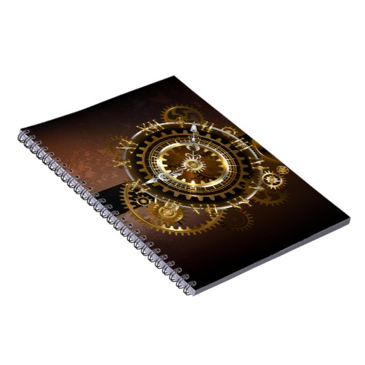 Carnet Horloge Steampunk avec des engrenages anciens (Côté Droit)