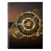 Carnet Horloge Steampunk avec des engrenages anciens (Devant)