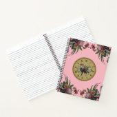 Carnet Horloge Vintage avec Fleurs (Intérieur)