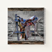 Carnet Horse Saddle Corral clôture Western Wagon Wheels (Dos)