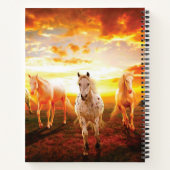 Carnet Horses at sunset throw pillow (Dos)