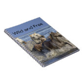 Carnet Horses galloping in the water (Côté Droit)