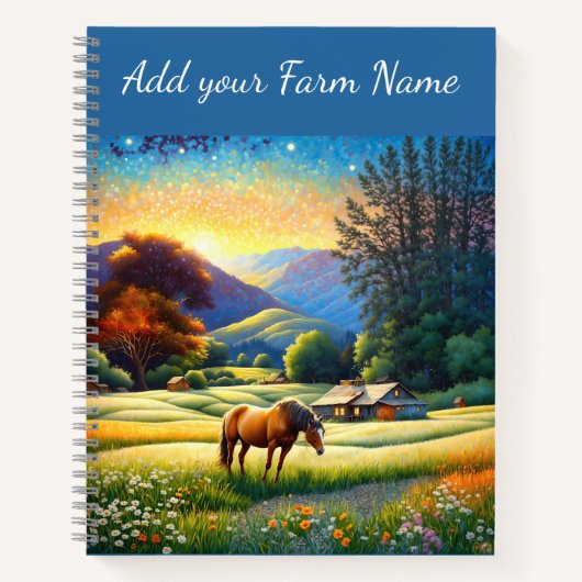 Carnet Horses on Farm Wildflower Meadow (Devant)