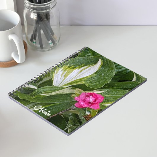 Carnet Hosta Plante et rose Azalea Floral