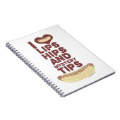 Carnet Hot Dog Ingredient Love Funny Slogan Art (Côté Droit)