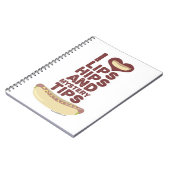 Carnet Hot Dog Ingredient Love Funny Slogan Art (Côté gauche)