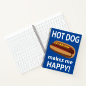 Carnet Hot Dog Me Rend Heureux Hot Dog (Intérieur)