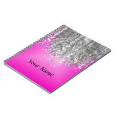 Carnet Hot pink and faux glitter (Côté gauche)