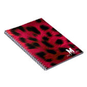 Carnet Hot Pink Leopard Print Faux (Côté Droit)
