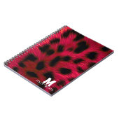 Carnet Hot Pink Leopard Print Faux (Côté gauche)