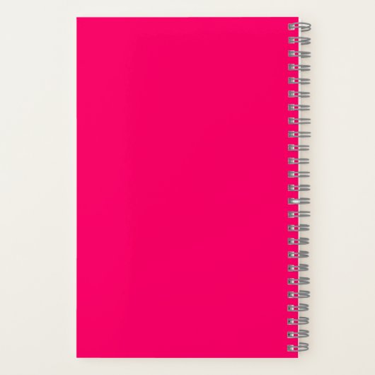 Carnet Hot Pink White Polka Dots Name Power Bank (Verso)