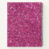 Carnet Hot rose Glittery LOVE Valentine's Day Heart Girly (Dos)
