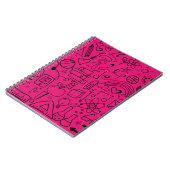 Carnet Hot rose noir Doodart Rainbow Spiral (Côté gauche)