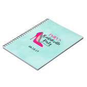 Carnet Hot rose Stiletto High Heure Bachelorette Party (Côté gauche)