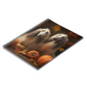 Carnet hound afghan Chiot Automne Citrouille de plaisir (Côté gauche)